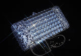 Cubical Crystal Clutch Bag - Black 14cm