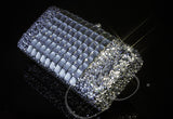 Cubical Crystal Clutch Bag - Black 14cm