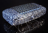 Cubical Crystal Clutch Bag - Black 14cm