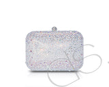 Classic Crystal Clutch Bag - Pink 12.5cm
