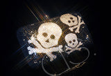 Crossbones Crystal Clutch Bag - 14.5cm