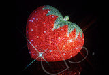 Strawberry Heart Crystal Clutch Bag - 13cm