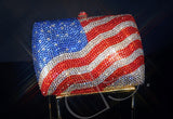 USA Flag Crystal Clutch Bag - 15cm