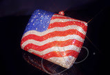USA Flag Crystal Clutch Bag - 15cm