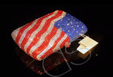 USA Flag Crystal Clutch Bag - 15cm