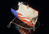 USA Flag Crystal Clutch Bag - 15cm
