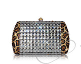 Cubical Leopard Crystallized Clutch - 14.6cm
