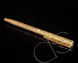 Gold Brick Swarovski Crystallized Long Ball Pen