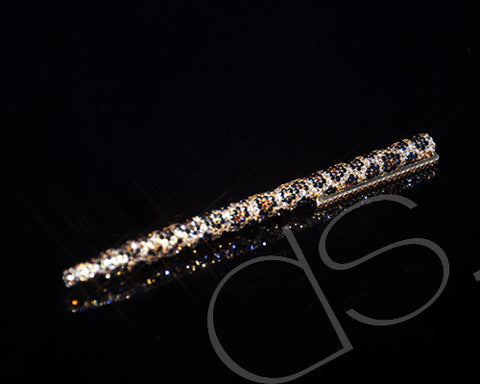 Leopardo Swarovski Crystallized Long Ball Pen - Gold