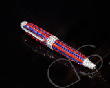 Belca Stripe Swarovski Crystallized Mid-Size Ball Pen