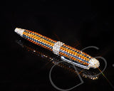 Zyla Stripe Bling Swarovski Crystal Ball Pen