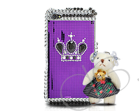 Decora Series iPhone 4 and 4S Crystal Case - Special Bear Purple