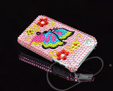 Decora Series iPhone 4 and 4S Crystal Case - Pink Butterfly