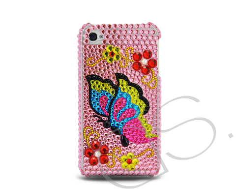 Decora Series iPhone 4 and 4S Crystal Case - Pink Butterfly