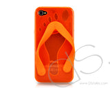 Flip-flop Series iPhone 4 Silicone Case - Orange