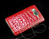 Krokodil Series HTC Desire HD Leather Case - Red