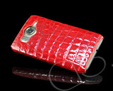 Krokodil Series HTC Desire HD Leather Case - Red