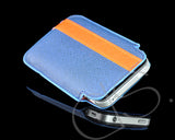 Lofty Series iPhone 4 and 4S Soft Pouch Case - Blue Orange