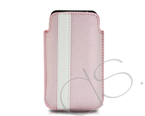 Lofty Series iPhone 4 and 4S Soft Pouch Case - Pink White