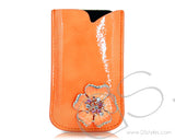 Mini Flower Series iPhone 4 and 4S Soft Pouch Case - Orange