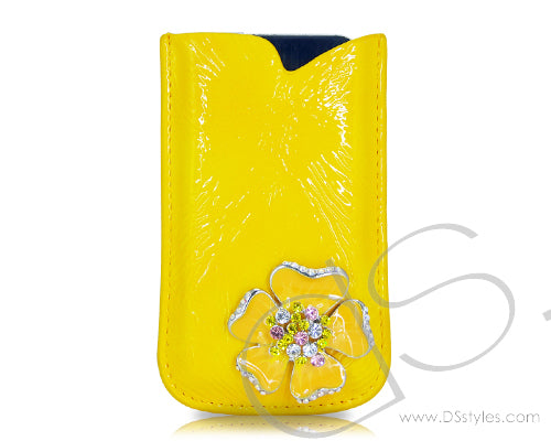 Mini Flower Series iPhone 4 and 4S Soft Pouch Case - Yellow