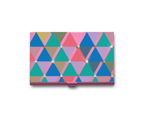 Triangle Bling Swarovski Crystal Card Case