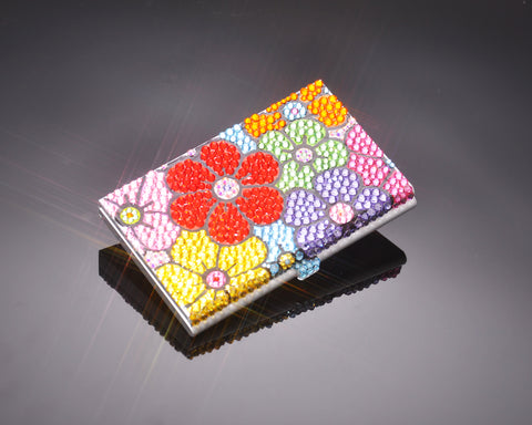 Florescence Bling Swarovski Crystal Card Case