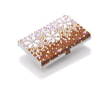 Gradual Bling Swarovski Crystal Business Card Case - Brown