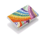 Rainbow Bling Swarovski Crystal Business Card Case