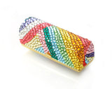 Rainbow Bling Swarovski Crystal Lipstick Case With Mirror