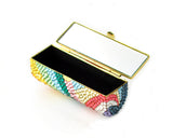 Rainbow Bling Swarovski Crystal Lipstick Case With Mirror