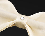 Men's Wedding Bow Tie with Dazzling Swarovski Crystal - White