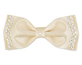 Men's Wedding Bow Tie with Dazzling Swarovski Crystal - White