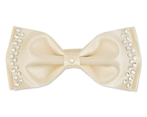 Men's Wedding Bow Tie with Dazzling Swarovski Crystal - White