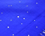 Worsted Wool Scarf with Swarovski Crystals – Royal Blue
