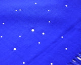 Worsted Wool Scarf with Swarovski Crystals – Royal Blue