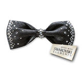 Men's Wedding Bow Tie with Swarovski Crystal - Dark Gray