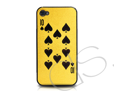 Poker Series iPhone 4 and 4S Case - Spade Ten