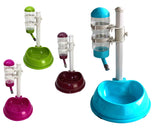 Slim Style Pet Bowl Feeder with Adjustable Water Bottle
