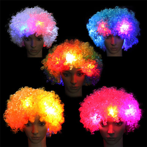 Flashing Afro Wig