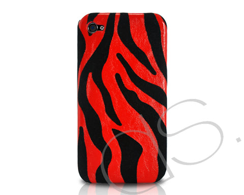 Zebra Series iPhone 4 and 4S Case - Red