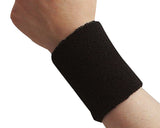 Pair of 6 inches Outdoor Sports Athletic Cotton Wristbands