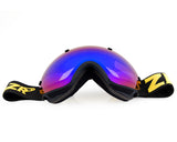 Bold Series Ski Goggles with Detachable Lens and Strap - Blue
