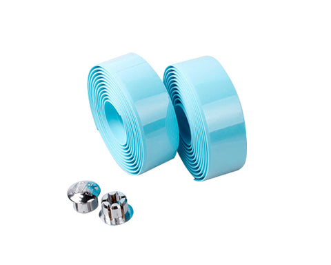 Simple Cycling Bike Handlebar Tape Wrap with 2 Bar Plug - Light Blue