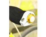 2 Pcs Cycling Bicycle Handlebar End LED Safety Plug Light - Gold