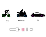 4 Pcs LED Cycling Bike Bicycle Car Tyre Wheel Valve Caps Light