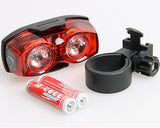 3-Mode Adjustable Rear LED Bike Light - Red