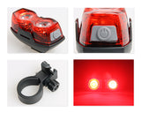 3-Mode Adjustable Rear LED Bike Light - Red