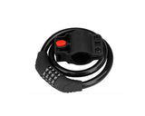 2 Feet Bicycle Resettable Combination Spiral Cable Lock - Black