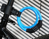 2 Feet Bicycle Resettable Combination Spiral Cable Lock - Blue